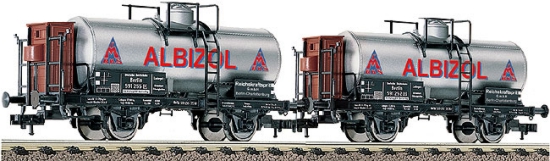 Set of 2 tank cars "ALBIZOL"<br /><a href='images/pictures/Fleischmann/543501.jpg' target='_blank'>Full size image</a>